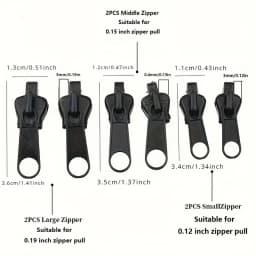 3 Sizes Universal Instant Fix Zipper Repair Kit Replacement Zip Slider Teeth Rescue Sewing Clothes Bag Zippers Tool Accessories