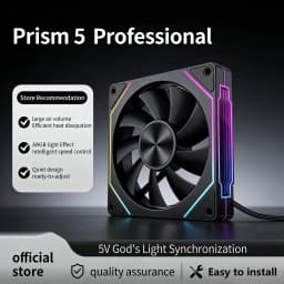 LDPCSJ Prism 4RS 120mm ARGB PC Case Fan with Infinity Mirror Design Motherboard Sync 4PIN PWM CPU Cooler Ventilador