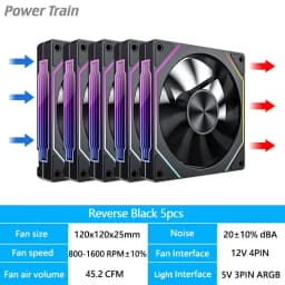 LDPCSJ Prism 4RS 120mm ARGB PC Case Fan with Infinity Mirror Design Motherboard Sync 4PIN PWM CPU Cooler Ventilador