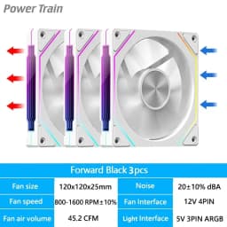 LDPCSJ Prism 4RS 120mm ARGB PC Case Fan with Infinity Mirror Design Motherboard Sync 4PIN PWM CPU Cooler Ventilador