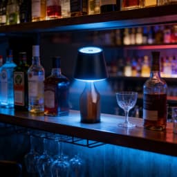 LED Wireless Bottle Shape Table Lamp Touch Dimmable 3 Colors Night Light for Bar Wine Decor Desk Lamp