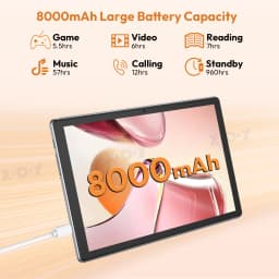 XGODY P60 Pro Android 15 256GB Tablet PC 10 Zoll ultra-klares 90Hz Display 24GB(8+16) 256GB 8000mAh Akku Tablet