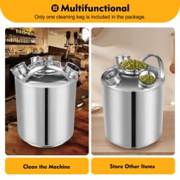 Portable 2.6-gallon Beer Cleaning Keg Draft Beer Machines Milk Tea Machines Anti-leakage Beer Line Cleaning Kit