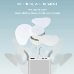 Modern LED Ceiling Fan E27 Base/USB Light Bulb Fan with Socket Hose Extender Small Ceiling Fan Light for Bedroom Living Room