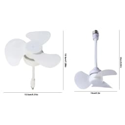 Modern LED Ceiling Fan E27 Base/USB Light Bulb Fan with Socket Hose Extender Small Ceiling Fan Light for Bedroom Living Room