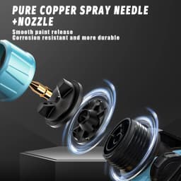 Electric Paint Sprayer Cordless Compatible with Makita 18V With 1000 ml Container, 3 Spray Modes, 4 Nozzles HVLP (Body Only)