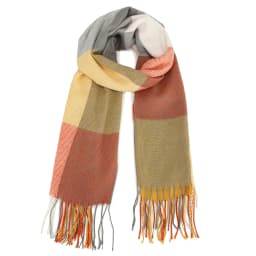 Miss Lulu Scarf for Men Plaid Check Winter Warm Soft Wool Scarves with Tassel Large Tartan Wrap