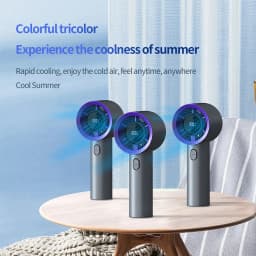 Handheld Mini Fan Portable USB Rechargeable Personal Fan 5 Speeds Fan With Digital Display Cooling Turbo Fan For Outdoor Office