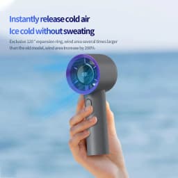 Handheld Mini Fan Portable USB Rechargeable Personal Fan 5 Speeds Fan With Digital Display Cooling Turbo Fan For Outdoor Office