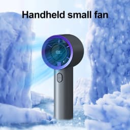 Handheld Mini Fan Portable USB Rechargeable Personal Fan 5 Speeds Fan With Digital Display Cooling Turbo Fan For Outdoor Office