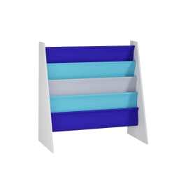 BonChoice 4-Tier Children Sling Book Rack Bookshelf Wooden, Easy-to-Reach Storage for Books, Kids Book Rack Storage Bookshelf