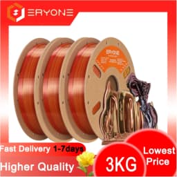 ERYONE 1KG/3KG HS Silk Quadruple Color PLA Filament 3D Printer 1.75mm +/- 0.03mm, Hyper Speed Coextrusion Filament PLA 1KG/3KG