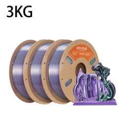 ERYONE 1KG/3KG HS Silk Quadruple Color PLA Filament 3D Printer 1.75mm +/- 0.03mm, Hyper Speed Coextrusion Filament PLA 1KG/3KG