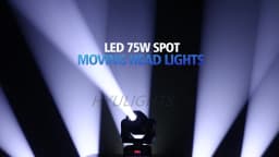 LED Gobos Moving Head Spot Light 75W Mini with Flight Case Club DJ Stage Lighting Party Disco Moving Heads Light Party Lights