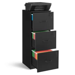VASAGLE 3-Drawer Vertical File Cabinet, Filing Cabinet for Home Office, with 3 Lockable Drawers