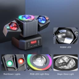 LeLeght Two-armed Stage Light RGBW 4-IN-1 Lighting Effect and Starry Effect Controlled DMX512 For Party Concert Church Wedding