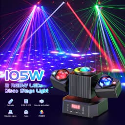 LeLeght Two-armed Stage Light RGBW 4-IN-1 Lighting Effect and Starry Effect Controlled DMX512 For Party Concert Church Wedding