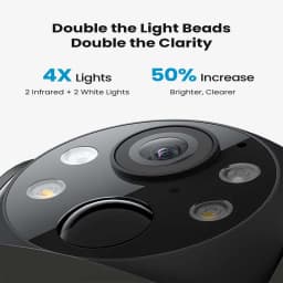 ieGeek 2K WiFi Solar Security Camera Outdoor Wireless, Battery Powered 3MP Surveillance Cam with 360° PTZ Color Night Vision