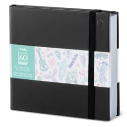 Ohuhu Bleedproof Double-Sided Marker Pad with PU Cover Art Sketchbook Hardcover Sketching Book for Alcohol Markers Paints Draw