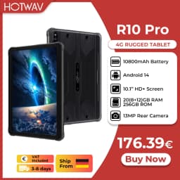 [Ship From Germany] HOTWAV R10 Pro Rugged Tablet 10.1'' HD+ Display 10800mAh Battery Android 14 8GB 256GB 13MP 4G Global Tablet