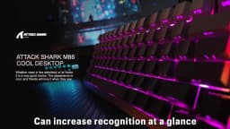 ATTACK SHARK M86 Wireless Mechanical Gaming Keyboard, 75% Gasket Hot Swappable RGB Custom Keyboard, Side Printed PBT Keycaps