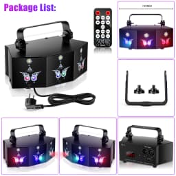 Datewink 9 Eyes RGB Stage Lights Effect 7CH DMX Control Stage Lighting Projector For DJ Disco Wedding Club Party Show Christmas