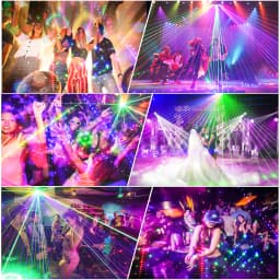 Datewink 9 Eyes RGB Stage Lights Effect 7CH DMX Control Stage Lighting Projector For DJ Disco Wedding Club Party Show Christmas
