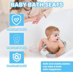 Baby Bath Seat for Babies 6 Months Plus.Cute Bear Non-Slip Baby Bath Chair Safe Infant & Newborn Bathtub Chair