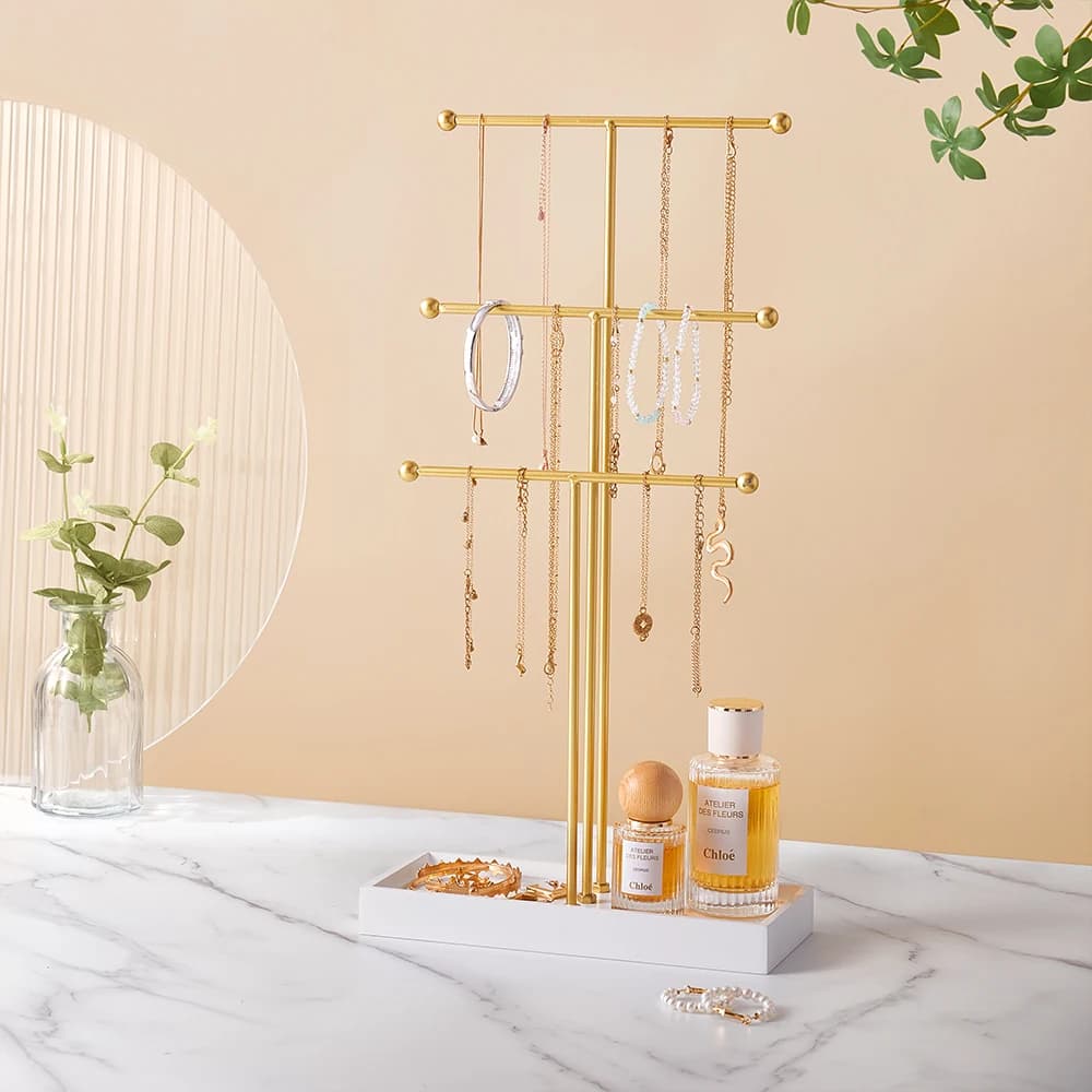 Voltsify 3-Tier Jewelry Display Stand Hanging Jewelry Organizer