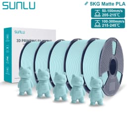 SUNLU Matte PLA 3D Filament 1.75mm Neatly Wound Easy to Use Colorful PLA Matte Surface for Most FDM Printer 3D Printing Material