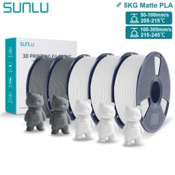 SUNLU Matte PLA 3D Filament 1.75mm Neatly Wound Easy to Use Colorful PLA Matte Surface for Most FDM Printer 3D Printing Material