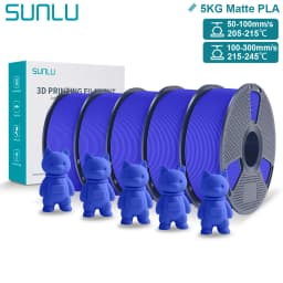 SUNLU Matte PLA 3D Filament 1.75mm Neatly Wound Easy to Use Colorful PLA Matte Surface for Most FDM Printer 3D Printing Material
