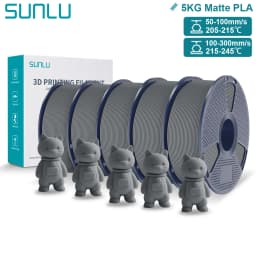 SUNLU Matte PLA 3D Filament 1.75mm Neatly Wound Easy to Use Colorful PLA Matte Surface for Most FDM Printer 3D Printing Material