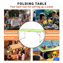 60cm Folding Table,Camping Table Portable Picnic Lightweight Aluminum Dining Outdoor Garden Small Fold Up Desk for Party BBQ