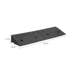【Breeins】1/2Pc Rubber Kerb Ramp Curb Ramp Portable Heavy Duty Threshold Ramp Curb Ramp Suitable for Doorway Wheelchair Bike