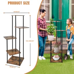 EFAN 4/5/6 Tier Plant Stand Indoor Metal Plant Shelf for Multiple Plants Small Corner Flower Stand for Patio Garden Balcony Home