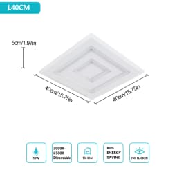 LED Ceiling Light 51W Modern Square Design LED Ceiling Lamp Cool White/Natural White/Warm White Ceiling Lighting Fixture