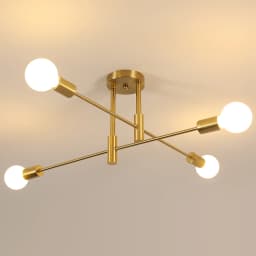 Sputnik Lamp, 4 Lights E27 Vintage Metal Ceiling, Modern 180° Adjustable Ceiling Lamp for Bedroom Living Loft [E27 No Bulb]