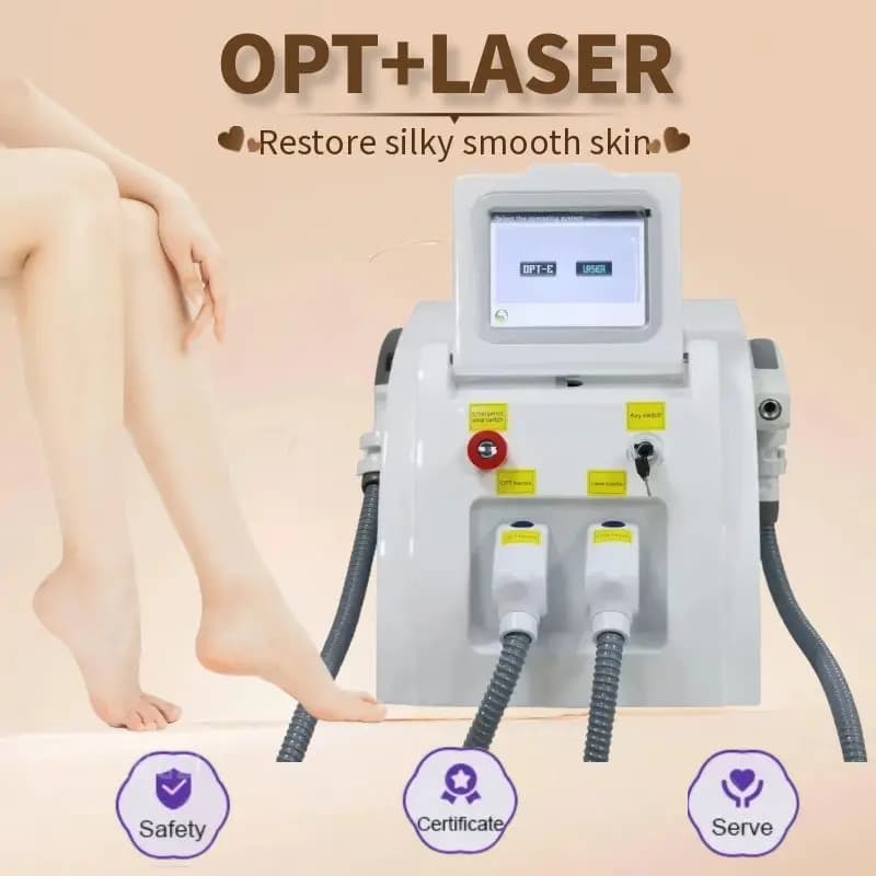 Multifunctional 2in1 Professional Beauty Equipment IPL OPT Hair Removal ND Yag Tattoo Removal Pico Second Machine