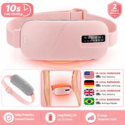 Local Stock Women Menstrual Heating Pads Effective Hot Compress Period Relief Belt Rechargeable Heated Waist Massager Gifts