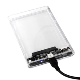 2.5 Inch HDD SSD Enclosure Transparent Portable Solid State Drive Box USB3.1 Type C External Hard Disk Drive Box for MacBook PC