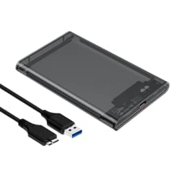2.5 Inch HDD SSD Enclosure Transparent Portable Solid State Drive Box USB3.1 Type C External Hard Disk Drive Box for MacBook PC