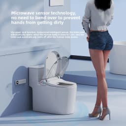 Auto Flip Smart Toilet Seat Cover with Constant Temperature Heating Multi Function Universal Bidet