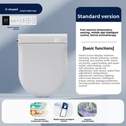 Auto Flip Smart Toilet Seat Cover with Constant Temperature Heating Multi Function Universal Bidet