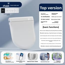 Auto Flip Smart Toilet Seat Cover with Constant Temperature Heating Multi Function Universal Bidet