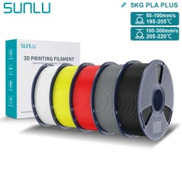 SUNLU Pla Plus 3D Filament 1.75mm Good Toughness Multicolor Neatly Wound PLA+ Filaments for FDM 3D Printing Materials 5KG