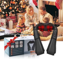 Electric Neck Shoulder Massager Shiatsu Back Massage Heat Kneading Body 8 massage heads for Car Home UK Plug