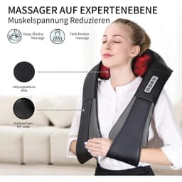 Electric Neck Shoulder Massager Shiatsu Back Massage Heat Kneading Body 8 massage heads for Car Home UK Plug
