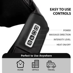 Electric Neck Shoulder Massager Shiatsu Back Massage Heat Kneading Body 8 massage heads for Car Home UK Plug