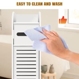BRIEFNESS White Bathroom Cabinet Tall Slimline Shelf Bathroom Cabinet Bathroom Organiser Bedroom Cabinet Living Room Organiser